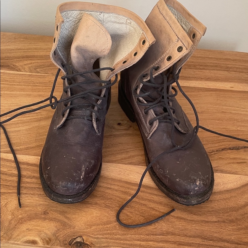 8. FREEBIRD  by Steven Dark Brown Combat Boots